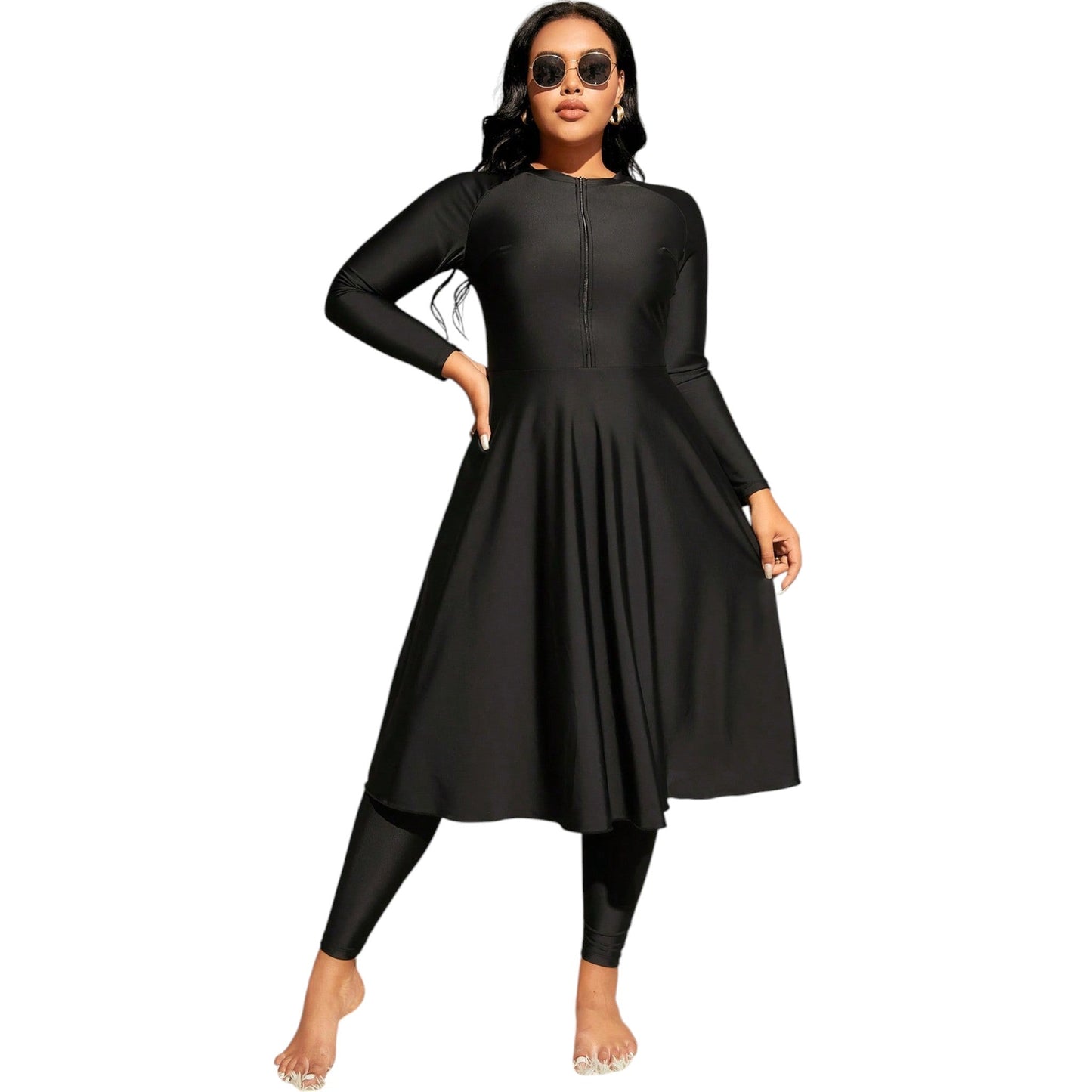 SHE fekete hosszú ujjú burkini