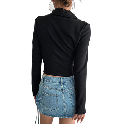 SHE fekete hosszú ujjú felső