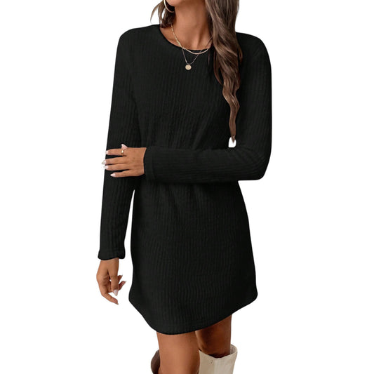 SHE fekete kötött mini ruha