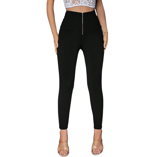 SHE fekete cipzáros leggings