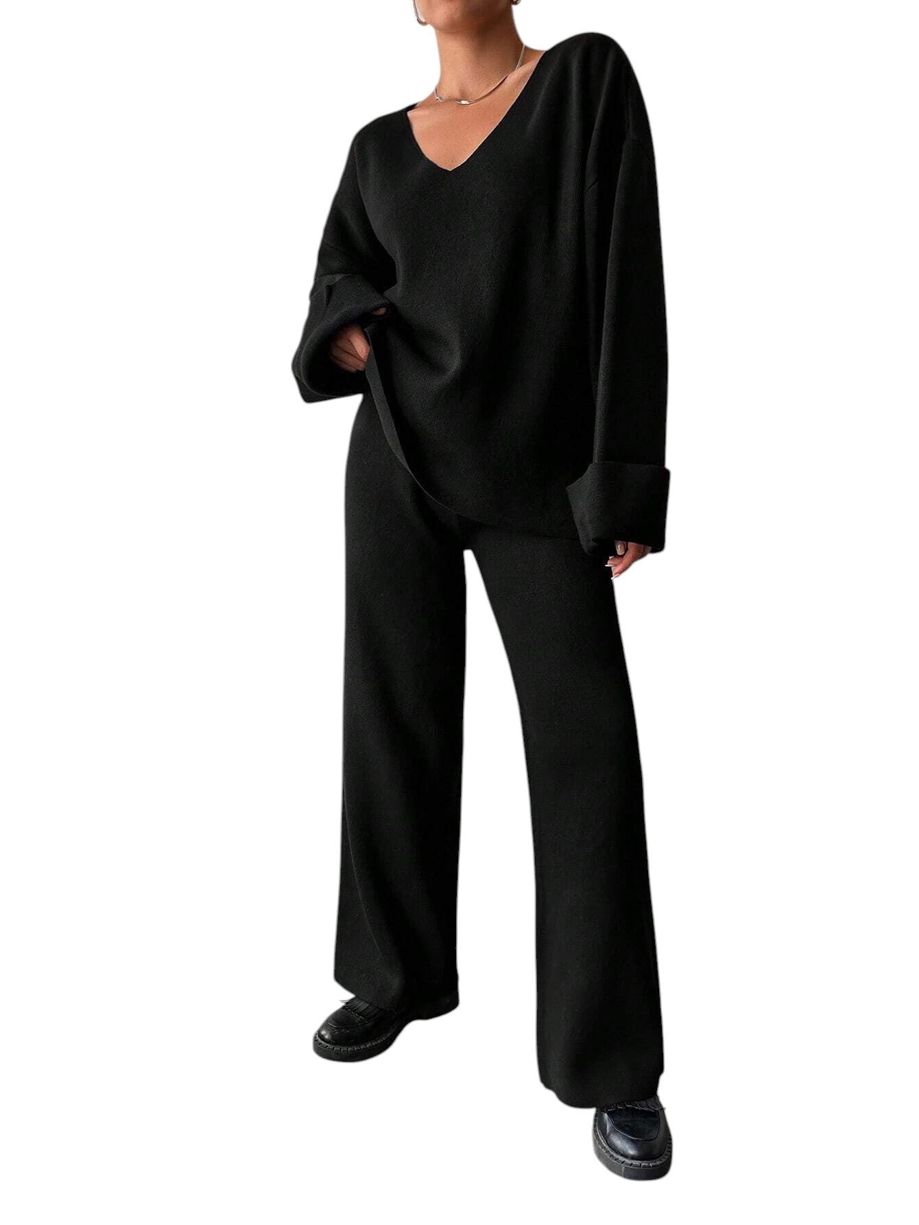 SHE fekete kötött szett