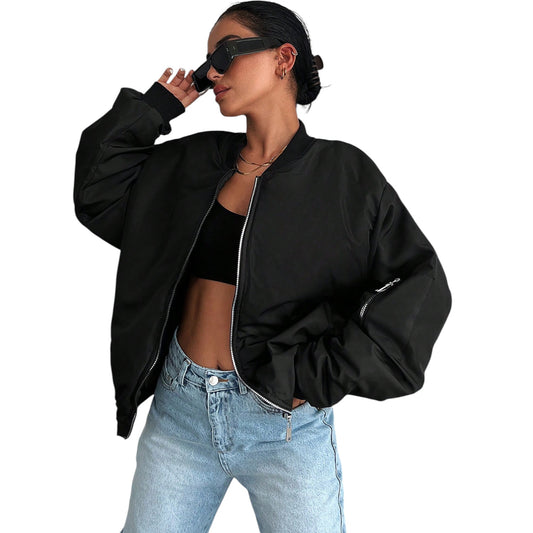SHE fekete bomber dzseki