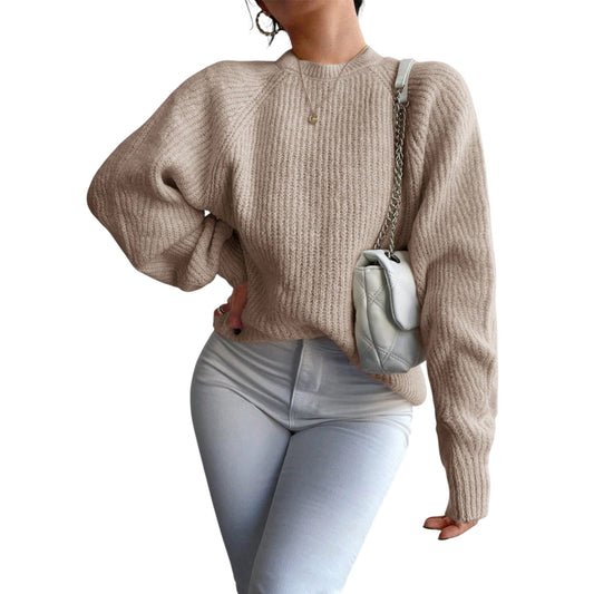 SHE bézs kötött pulóver