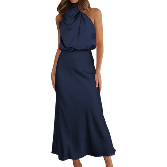 SHE sötétkék midi ruha