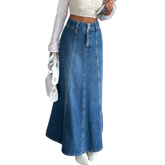 SHE kék hosszú farmer szoknya