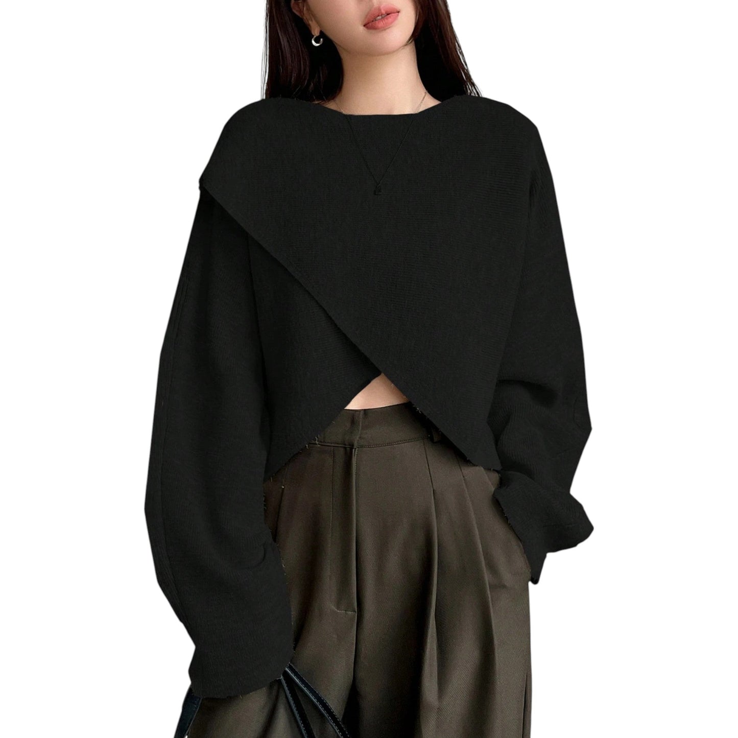 SHE fekete hosszú ujjú felső