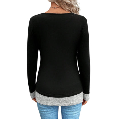 SHE fekete hosszú ujjú póló