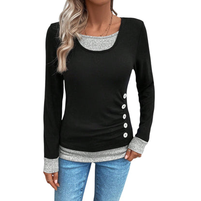 SHE fekete hosszú ujjú póló