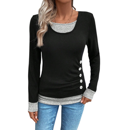 SHE fekete hosszú ujjú póló