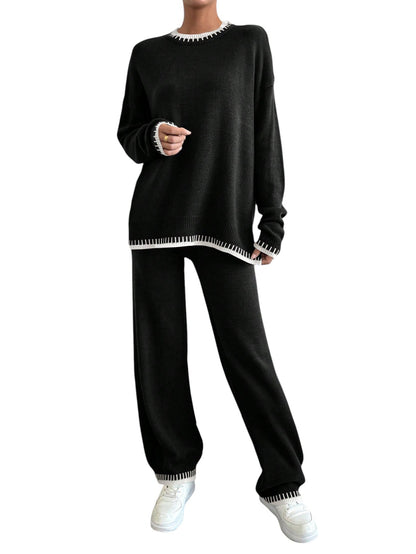 SHE fekete-fehér kötött szett