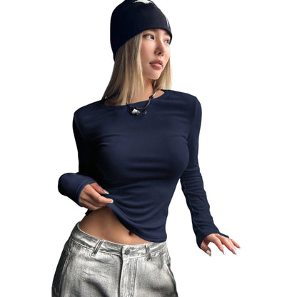 SHE sötétkék hosszú ujjú póló