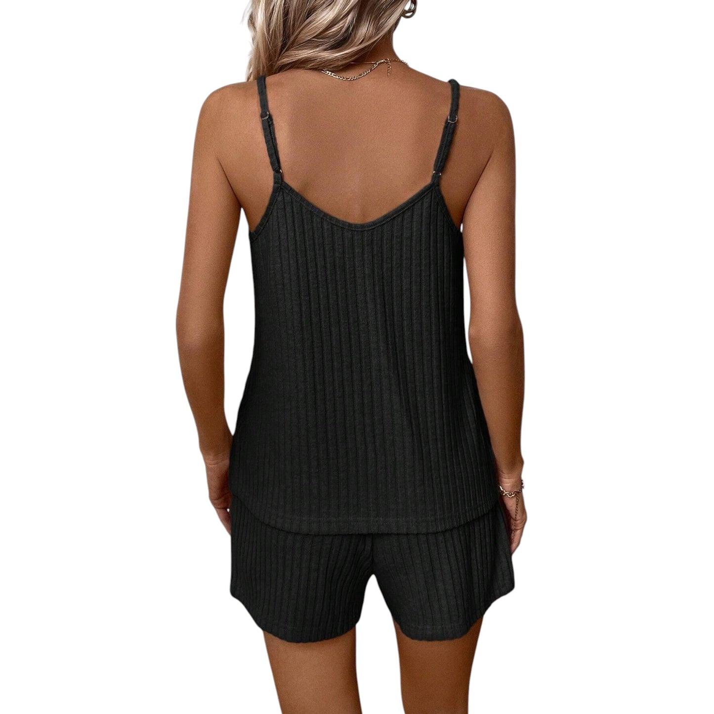 SHE fekete bordázott szett