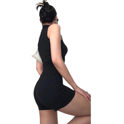 SHE fekete magas nyakú jumpsuit