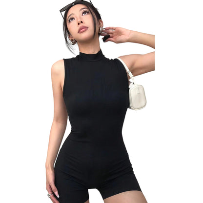 SHE fekete magas nyakú jumpsuit