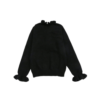 SHE fekete fodros pulóver