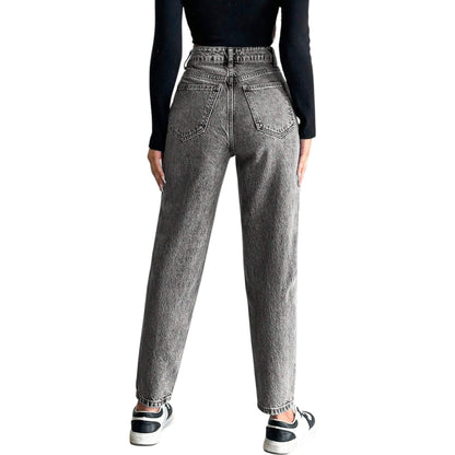 SHE szürke slim fit farmer nadrág