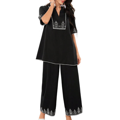 SHE fekete hímzett szett