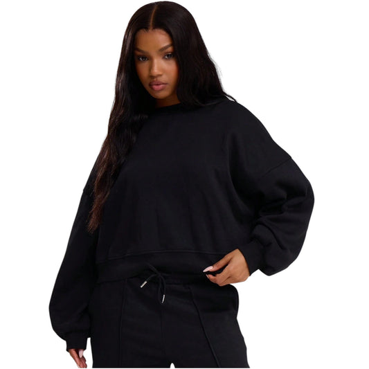SHE fekete oversized pulóver