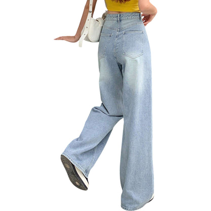 SHE világoskék wide-leg farmer nadrág