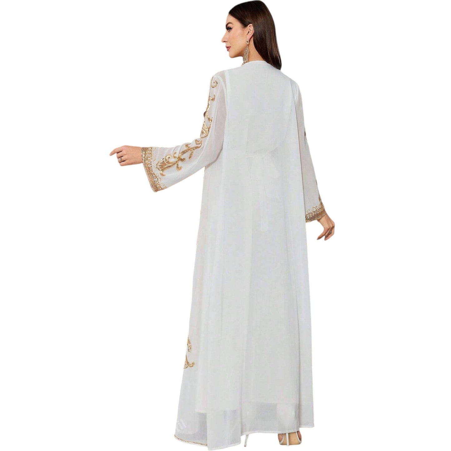 SHE fehér arany hímzett ruha