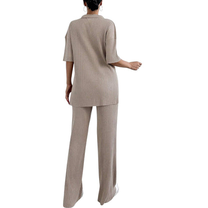 SHE bézs kötött szett