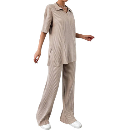 SHE bézs kötött szett