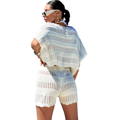 SHE fehér kötött szett