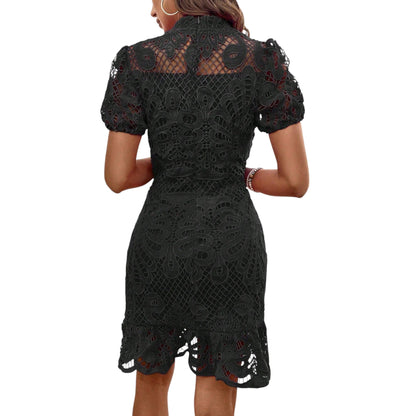 SHE fekete csipke mini ruha