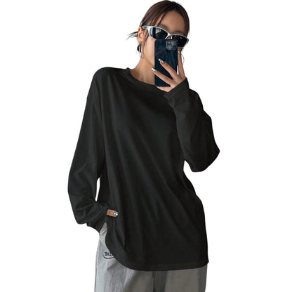 SHE fekete oversized hosszú ujjú póló