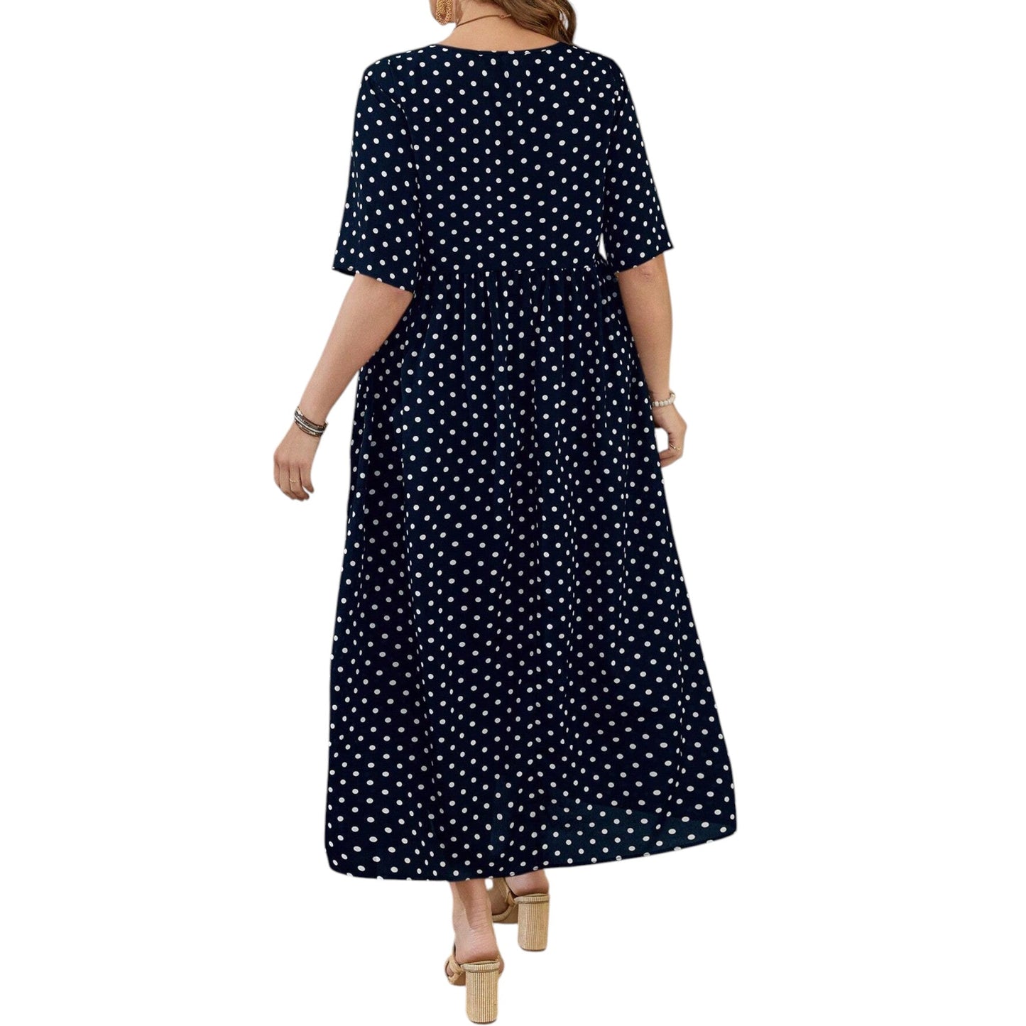SHE pöttyös laza maxi ruha