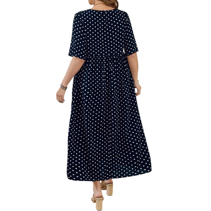 SHE pöttyös laza maxi ruha