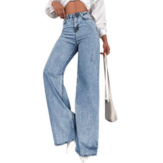 SHE kék wide leg farmer nadrág