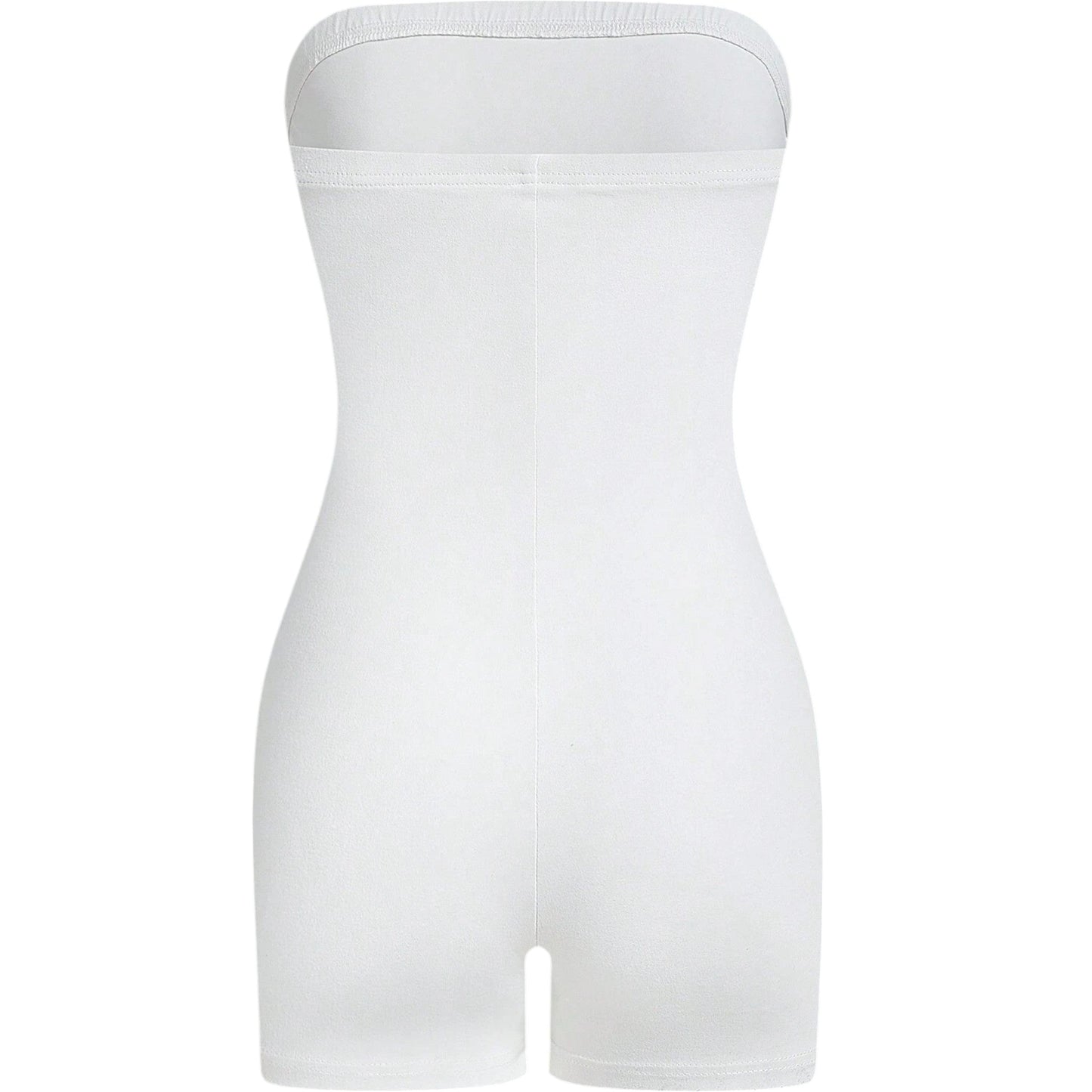 SHE fehér pánt nélküli jumpsuit