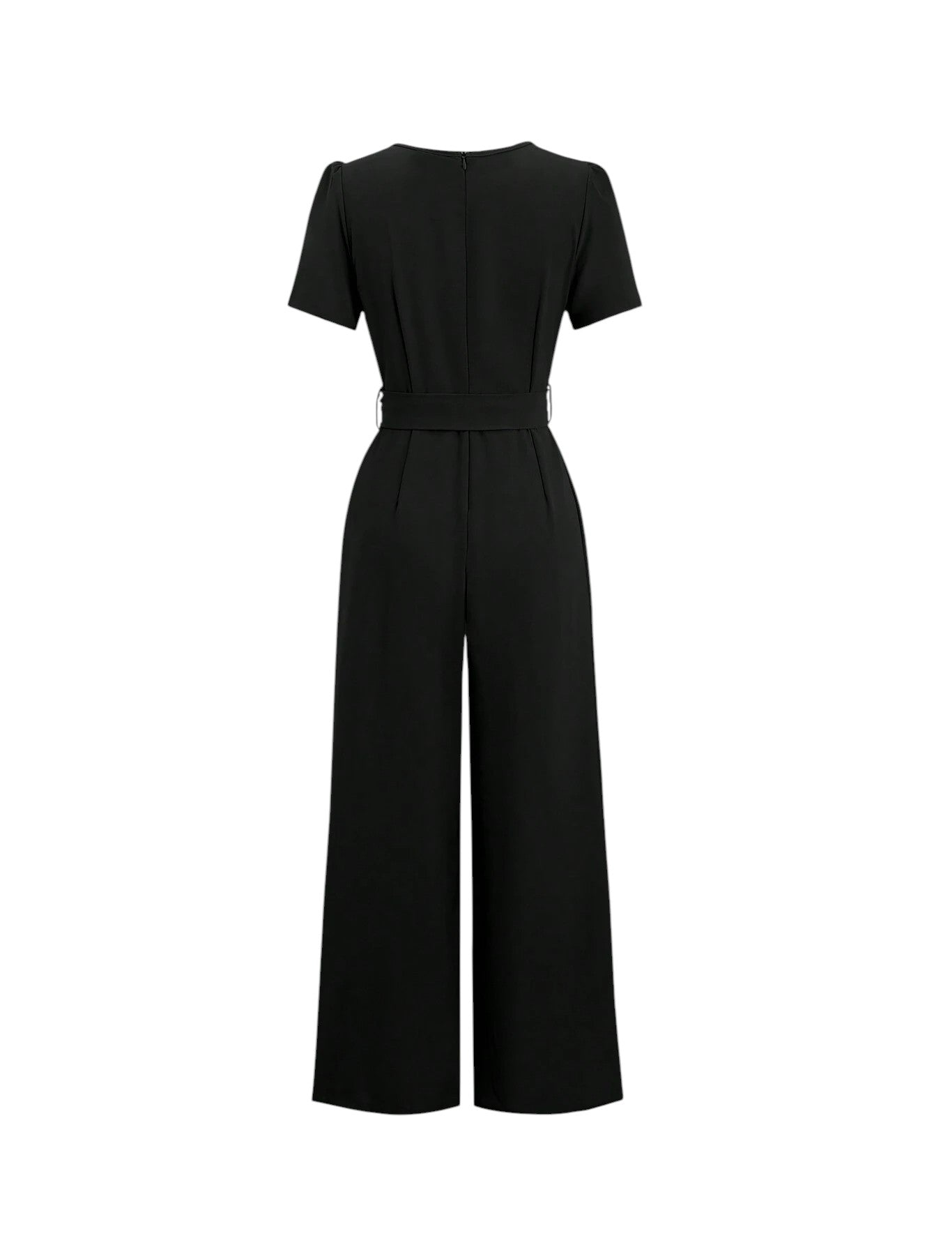 SHE fekete öves jumpsuit
