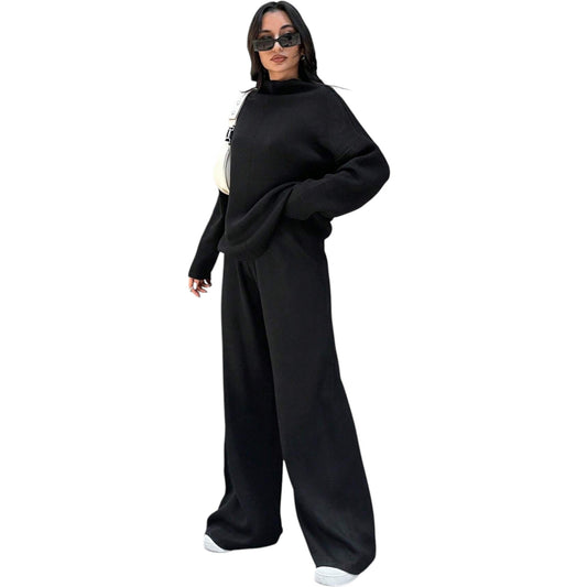 SHE fekete oversize kötött szett