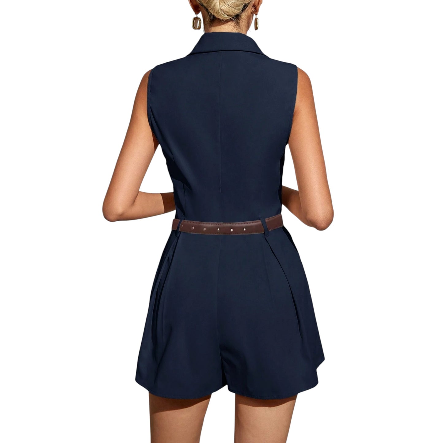 SHE sötétkék ujjatlan playsuit