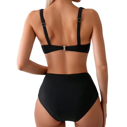 SHE fekete push up bikini szett