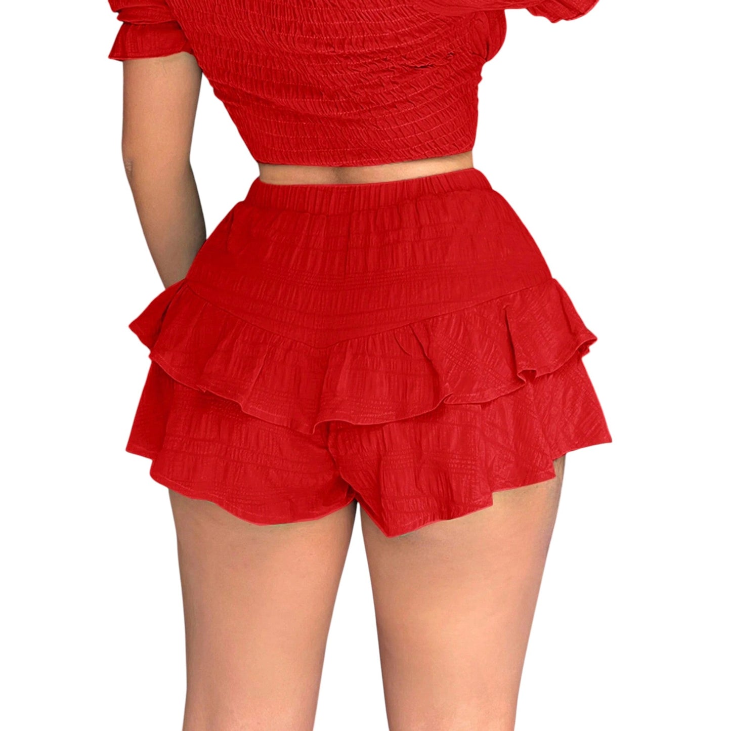 SHE piros fodros rövidnadrág