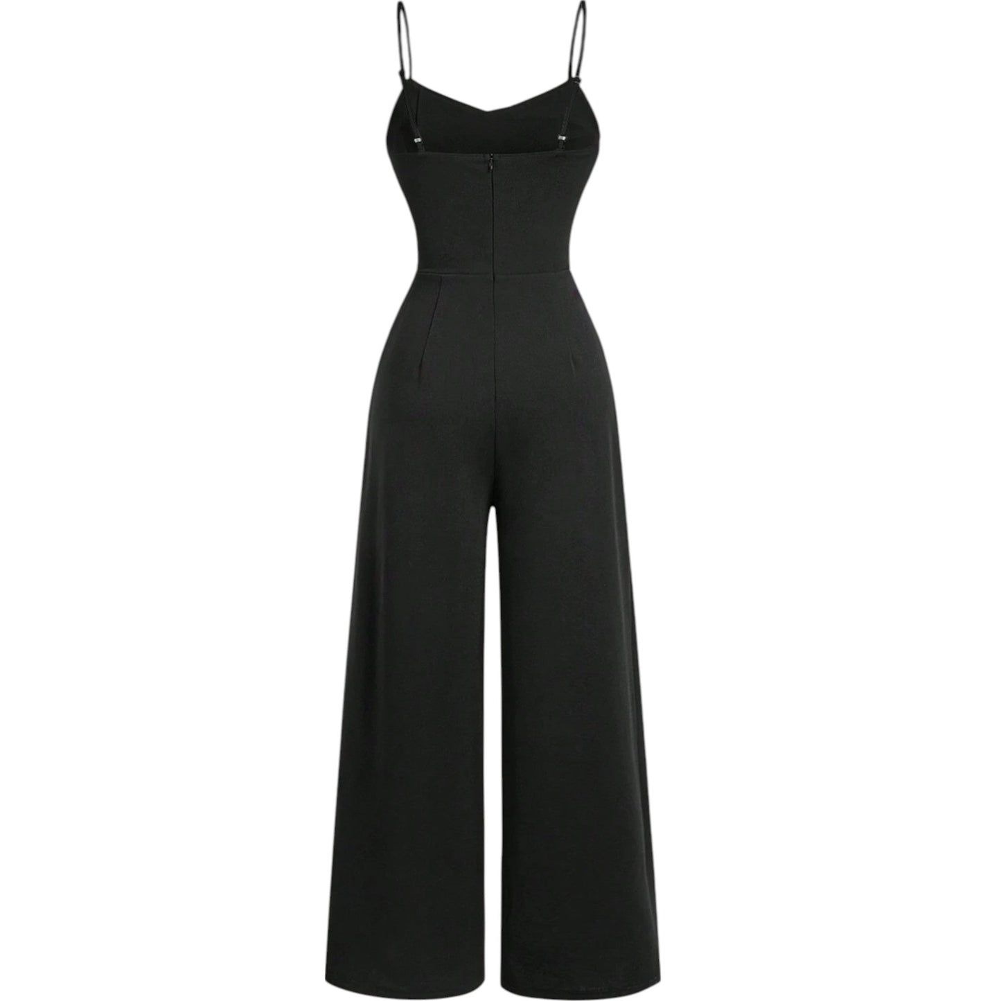 SHE fekete széles szárú jumpsuit