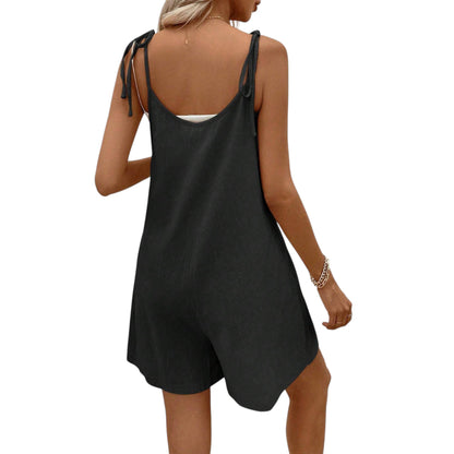 SHE fekete ujjatlan playsuit