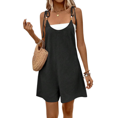 SHE fekete ujjatlan playsuit