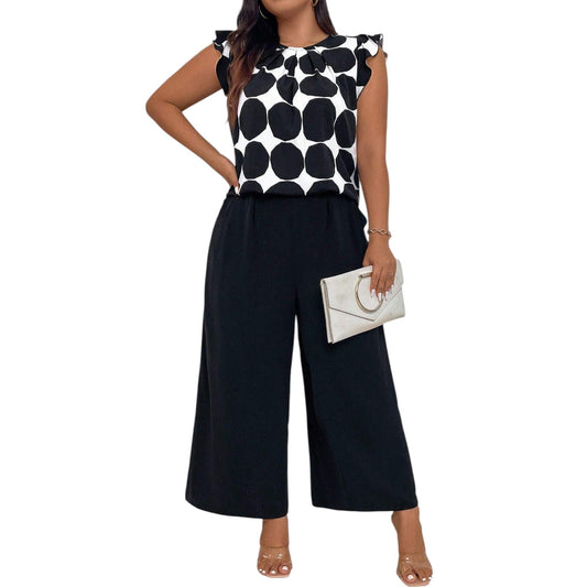 SHE fekete mintás szett