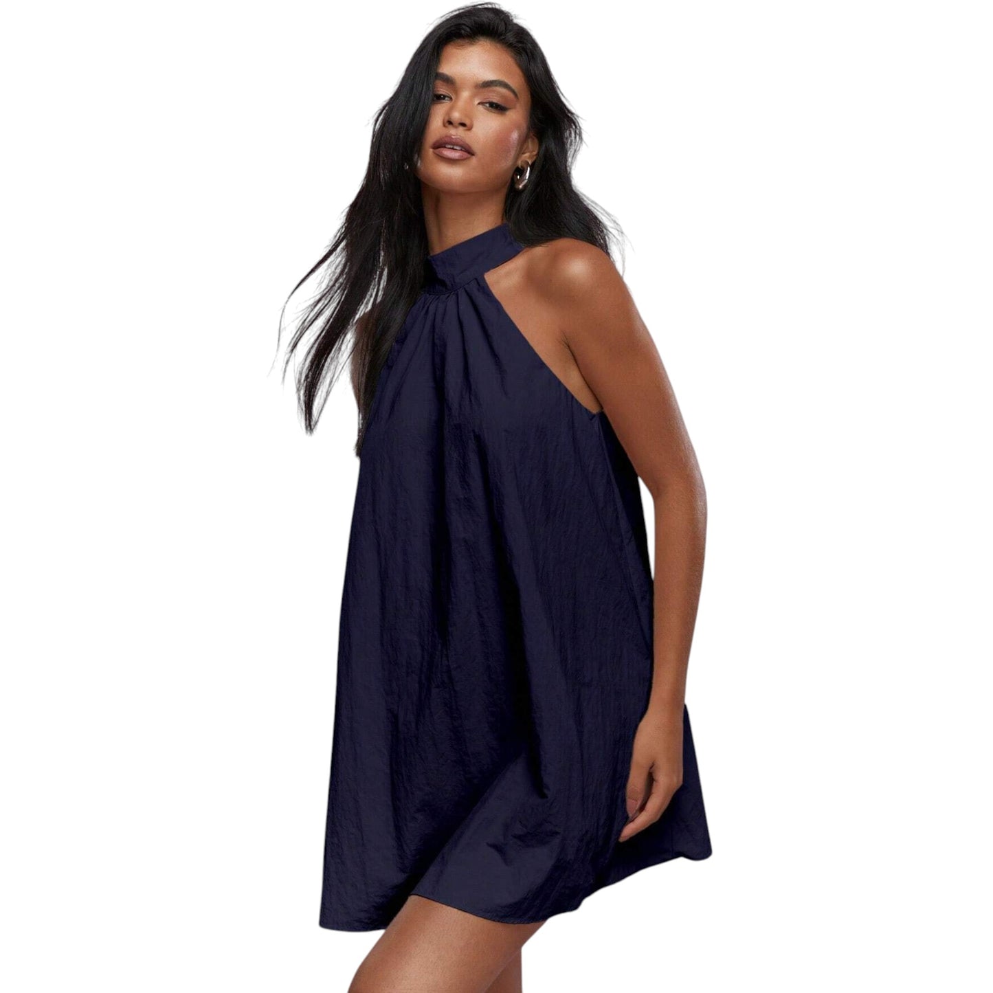 MISSGUIDED sötétkék ujjatlan mini ruha