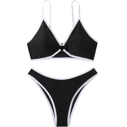 SHE fekete fehér szegélyes bikini