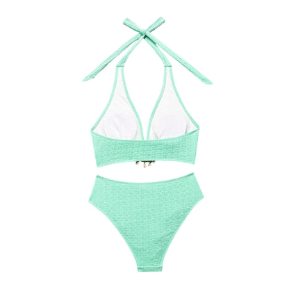 SHE mentazöld texturált bikini
