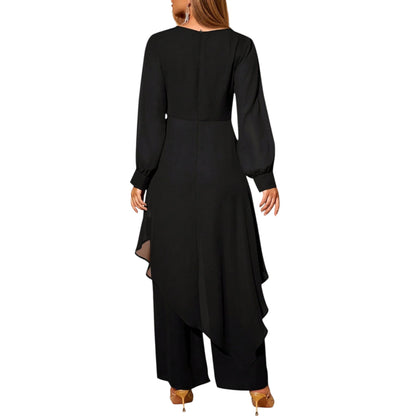 SHE fekete felső és nadrág szett