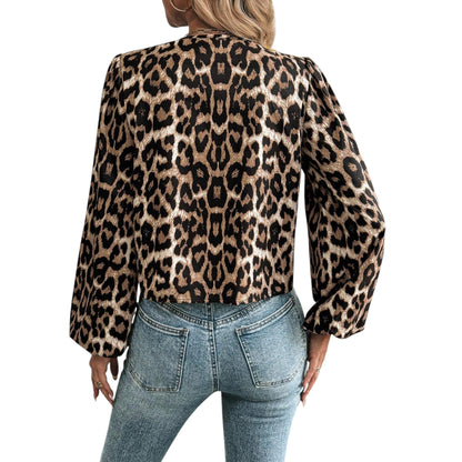 SHE leopárdmintás megkötős blúz