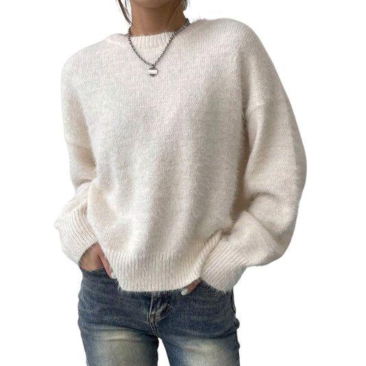 SHE bézs kötött pulóver