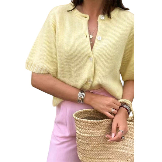 SHE sárga rövid ujjú kardigán