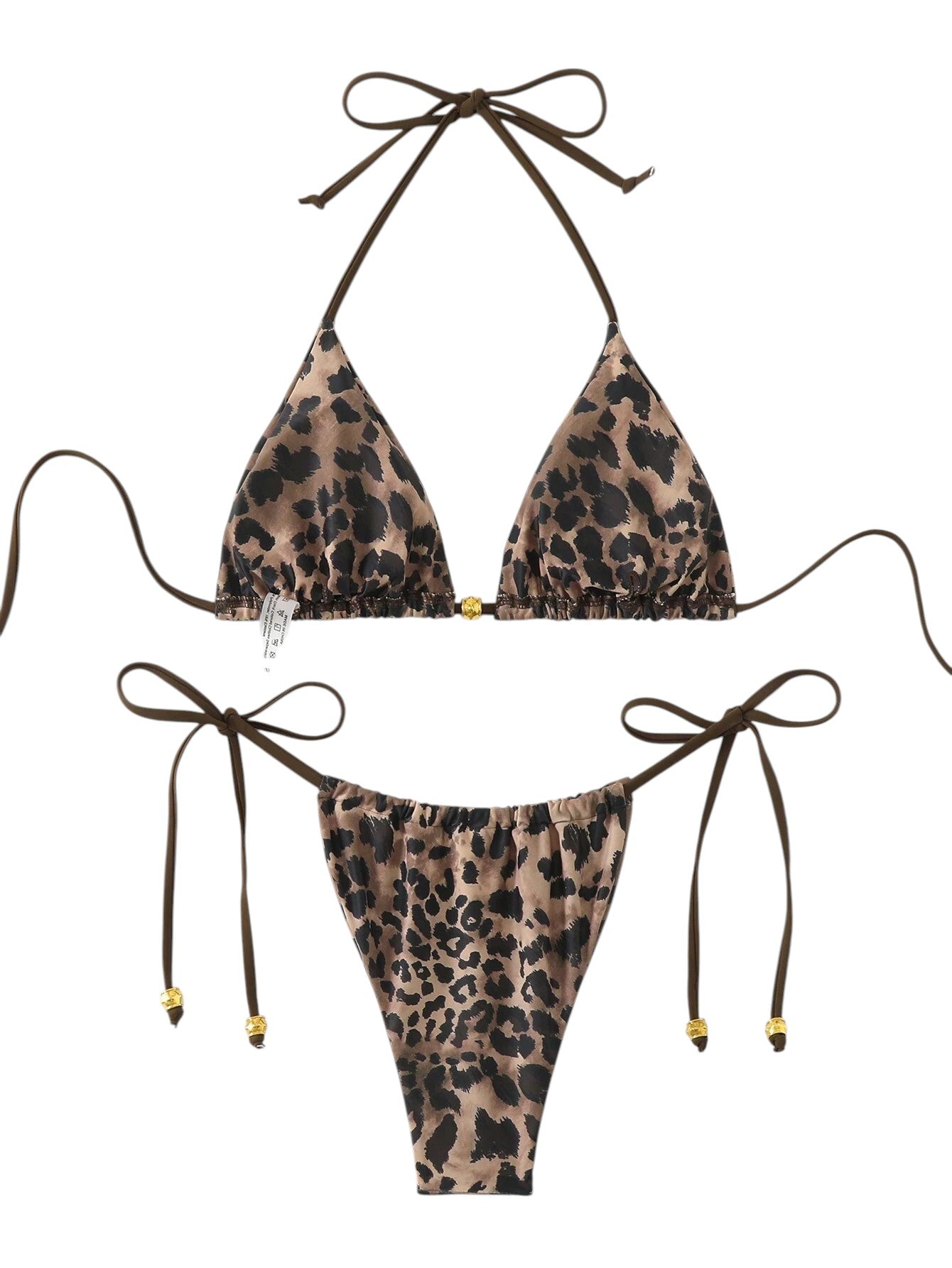 SHE leopárdmintás megkötős bikini szett